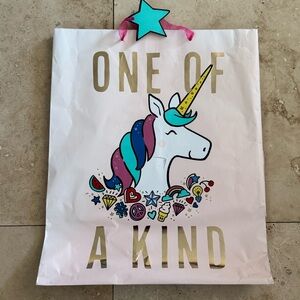 Extra large unicorn gift bag pink